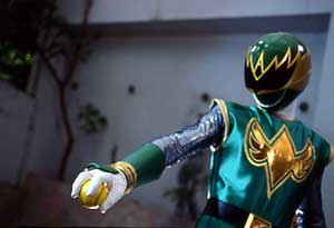 Green Ranger appears in a super samurai mode